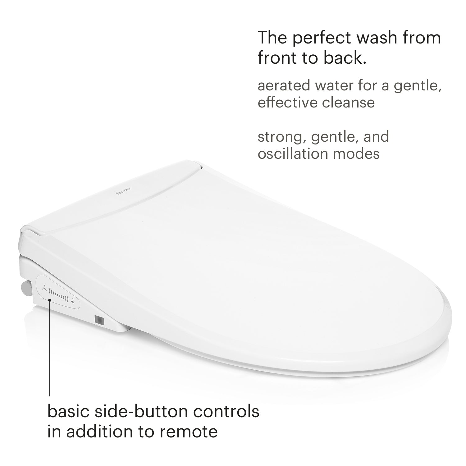 Brondell Swash Thinline T44 Luxury Bidet Seat with Remote Control