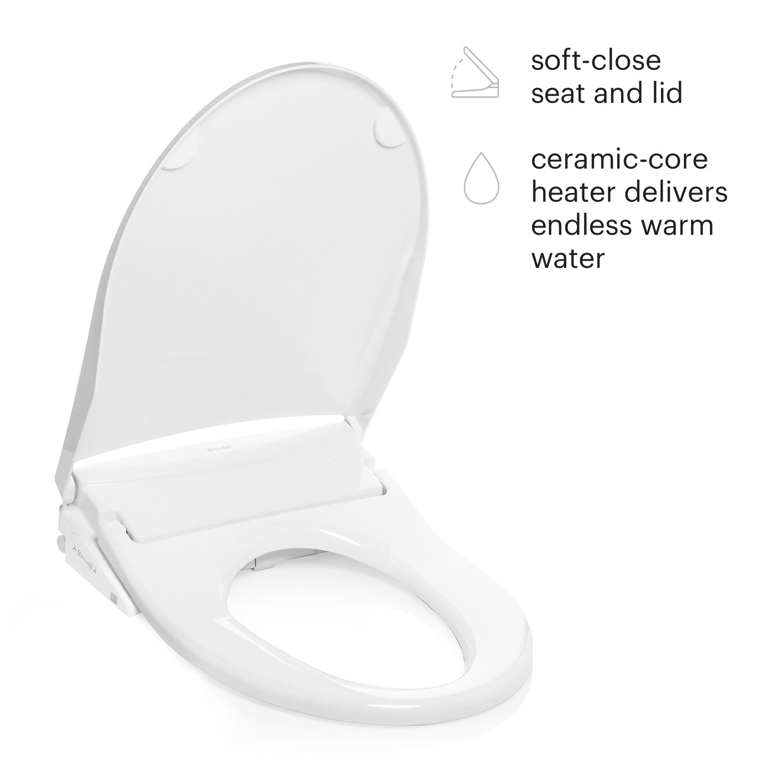 Brondell Swash Thinline T44 Luxury Bidet Seat with Remote Control