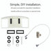 Brondell Swash 1000 Electric Bidet Seat DIY installation kit with parts and text on a white background