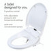 Brondell Swash 1000 Electric Bidet Seat open with features listed