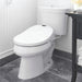 Brondell Swash 1000 Electric Bidet Seat installed on toilet in bathroom right view