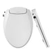 Brondell Swash Ecoseat Non-Electric Bidet Seat top view and side view on white background