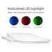 Brondell Swash Thinline T22 electric bidet closed with LED Nightlight options shown.