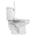 Brondell Swash Thinline T22 electric bidet  installed on White toilet ith bidet attachment on a white background side view