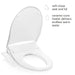 Brondell Swash Thinline T22 electric bidet  with soft-close feature and ceramic-core heater on a white background