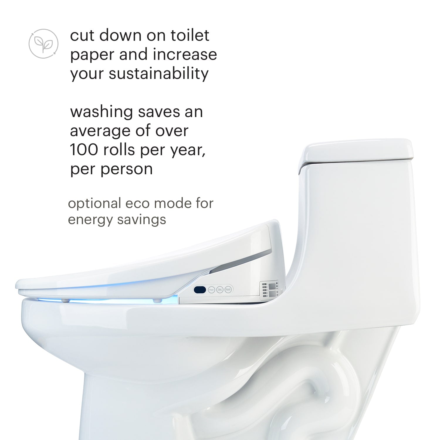 Brondell Swash 1400 Luxury Bidet Toilet Seat White