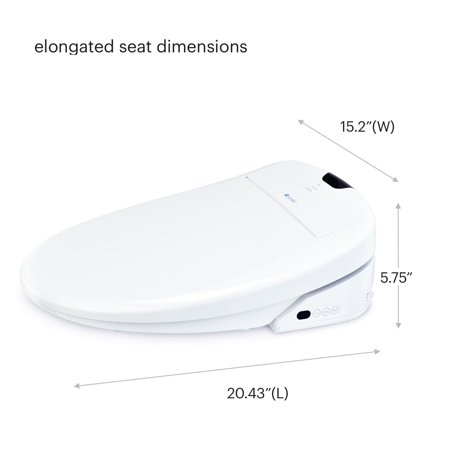 Brondell Swash 1400 Luxury Bidet Toilet Seat White